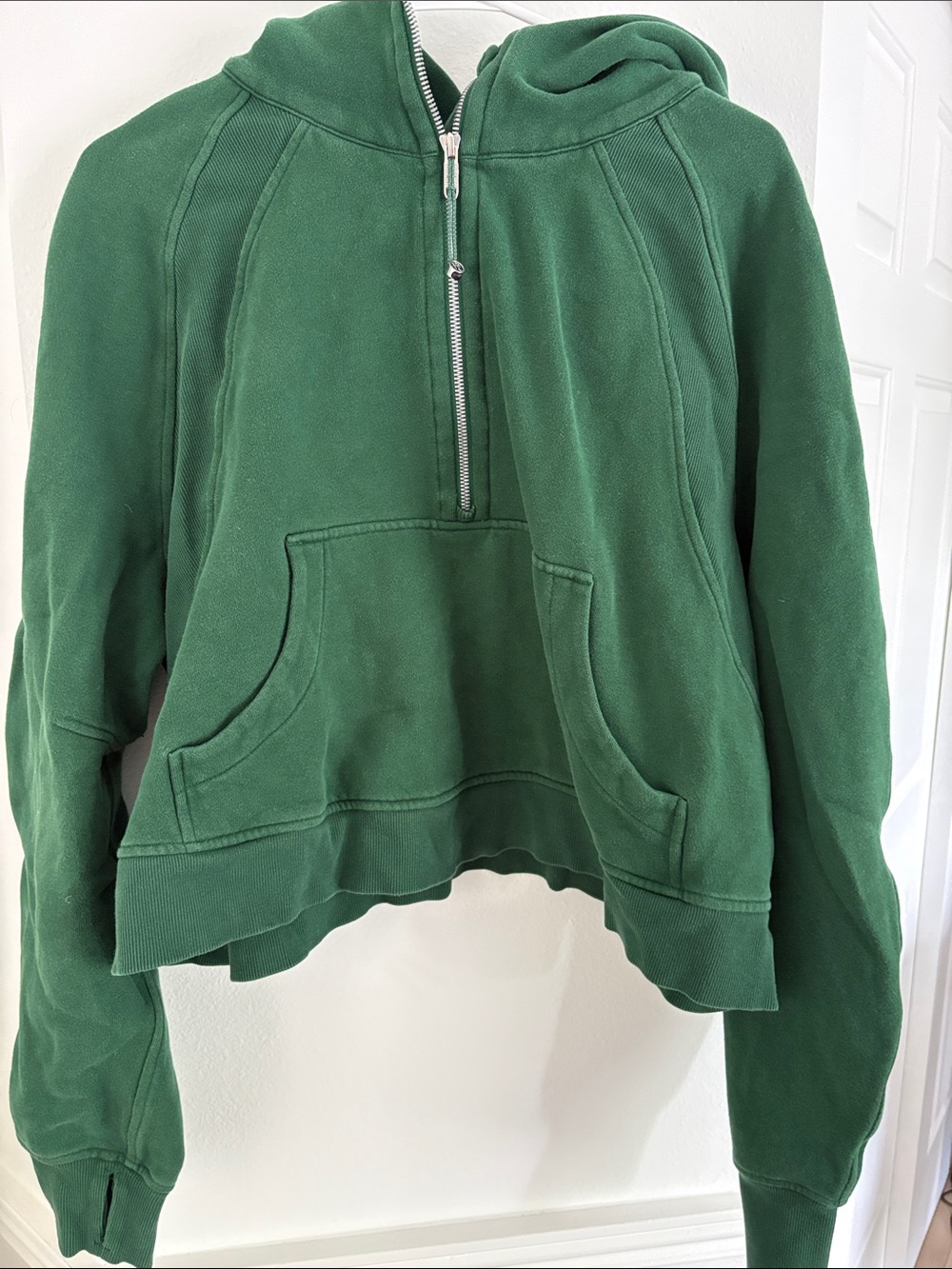 Lululemon Scuba Half Zip Hoodie in Evergreen Green size large/x-large